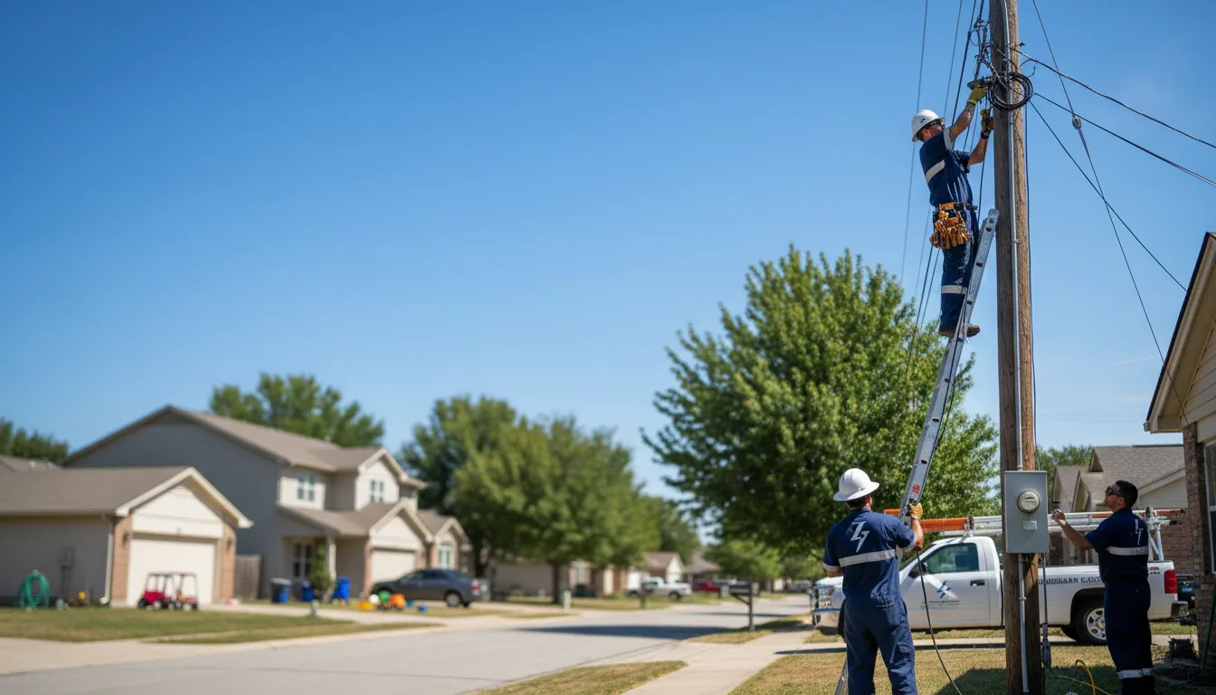Residential electrician providing installation services in Howe, TX